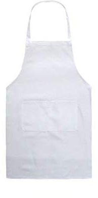 Grembiule da cuoco, tinta unita, unisex, per adulti, confortevole, con tasca frontale, lavabile, per cucinare, cuocere, cucina, ristorante, artigianato, bianco, 70CMx60CM