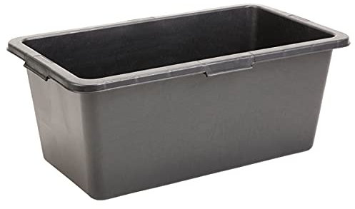 HELO Mörtelkasten Mörtelkübel Zementkübel Maurerwanne Maurerkübel Mörtelwanne Eimer Eckig (5 x 65 Liter)