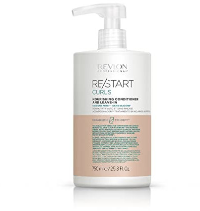 REVLON PROFESSIONAL RE/START NOURISHING CONDITIONER AND LEAVE-IN, Balsamo Leave-In per Capelli Ricci all’Olio di Jojoba, Definizione dei ricci - 750 ml