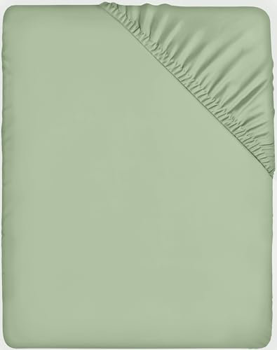 Utopia Bedding - Spannbettlaken 180x200cm - Summer Green - Grün - Oeko-Tex Zertifiziertes Gebürstete Polyester-Mikrofaser Spannbetttuch - 35 cm Tiefe Tasche