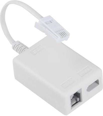 TIANXUAN ADSL Filter Microfilter for Broadband Internet Phone BT Plug to ADSL RJ11 Splitter Adapter Telephone White Socket Splitter Cable for BT Sky Landline Modem Router WiFi Telephone Fax Talktalk