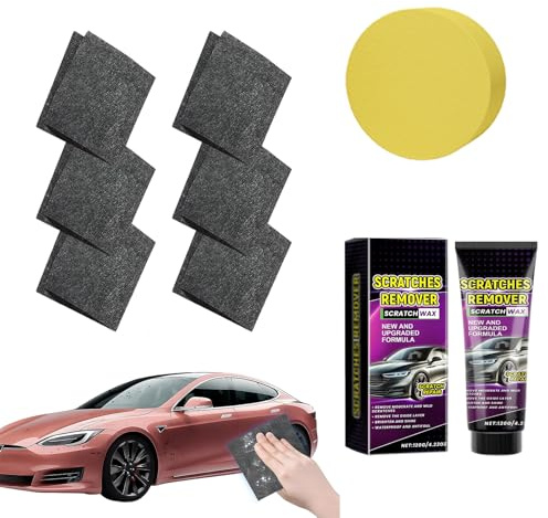Paño Nano Reparador De Arañazos Para Coche 2025, Kit De Restauración De Pintura Con 6 Paños Y Pasta De Pulido 120g, Elimina Rayones En Autos Y Motos