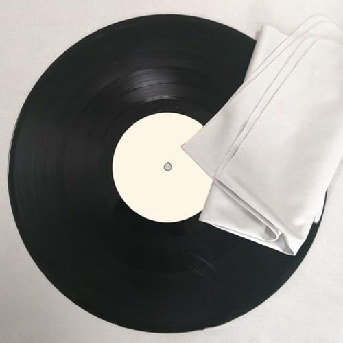 URPIZY Anti-statisk mikrofiberduk för vinyl LP skivspelare, 24 x 16,5 cm, 5 stycken, mikrofiber rengöringsmedel för LP-skivor, CD, skivspelare, fonograf