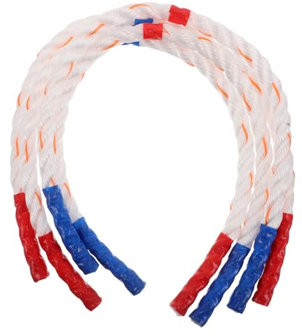 ZUNOXAZ Nylon Gymnastics Training Ropes 4Pcs 60Cm Braided Red Blue for Morning Workout and Kindergarten Exercise Equipment