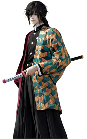 NSPSTT Mitsuri Cosplay for Slayer Mitsuri Full Set Kanroji Kimono Costume Kanroji Anime Outfit for Halloween