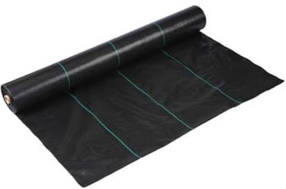 MagiDeal Tela de Control de Malezas Tela Antimaleza Tela de Paisajismo Tela de Geotextil Fácil de Instalar para Bloqueo de Adecuada para Viveros Camas D, 2x100m