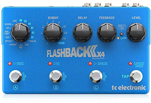 TC Electronic Pedal de efectos de retardo de guitarra (FLAHSBACK2X4)
