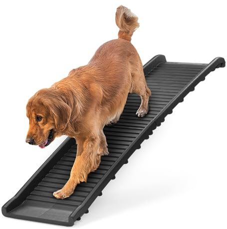 KCT Folding Dog Ramp Portable Pet Car Boot Steps - Non Slip Travel Foldable Lightweight 152cm Access Ladder for Cars Vans Trucks and SUVs