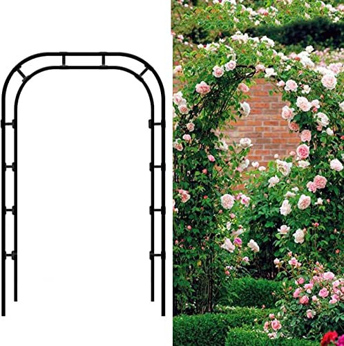 HAMIMI Arco Jardin Metal Arco De Rosas Garden Trellis Arco Jardin Exterior Rosal Trepador Soporte Plantas Trepadoras