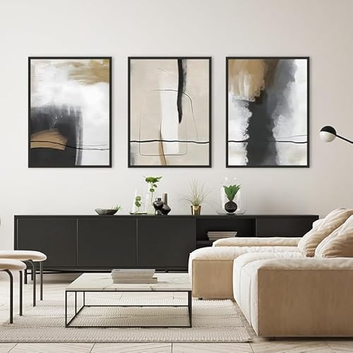 QPLGTU Set di Poster Astratti Geometrici, Decorazione Artistica con Immagini di Piante, Poster Stampati per la Parete di Soggiorno e Camera da Letto, Senza Cornice (Stile 9, 20x30cm*3)