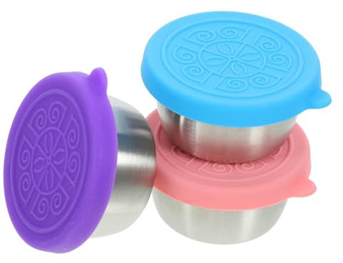 COLLBATH Lot De 3 Récipients À Sauce Avec Couvercles Gobelets À Condiments Gobelets À Vinaigrette Pour Usage Domestique Et Extérieur