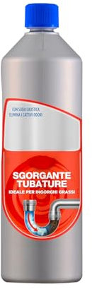Sgorgante Universale per Tubature - Disgorgante Libera Rapidamente Residui di Carta, Stracci, Calcare, Grasso e Capelli, 1L