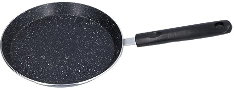 Gavigain Non-stick Frying Pan, 6 Inch Flat Bottom Pancake Pan Medical Stone Skillets with Heat-Resistant Handle for Eggs, Kitchen Induction Cooker (Black)