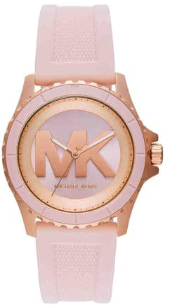Michael Kors Orologio Everest da donna, movimento cronografo al quarzo con cinturino in acciaio inossidabile o in silicone, 40 mm, Tono oro rosa