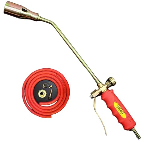 Ogräsficklampa, bärbar biswitch-propan brännare med 2,0 m slang och halkfritt handtag för trädgård, trä, is, snöväg