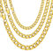 Suplight Unisex Kette 9mm breit 18k vergoldet Panzerkette Cuban Link Chain 46cm/18inch Halskette Klassische Collier für Damen Herren Jungen Mädchen perfektes Accessoire
