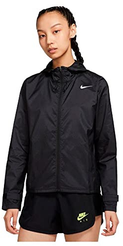 Nike Essential Women's Running Jacket (as1, alpha, s, regular, regular, Black, Small)