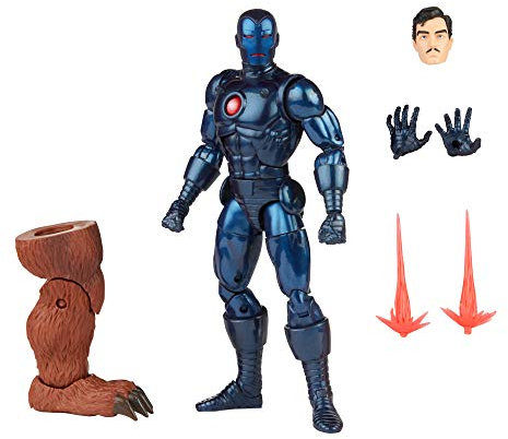 Marvel Hasbro Legends Series 6-inch Stealth Iron Man Action Figure Toy, Includes 5 Accessories and 1 Build-A-Figure Part, Premium Design and Articulation Multicolor, F0357
