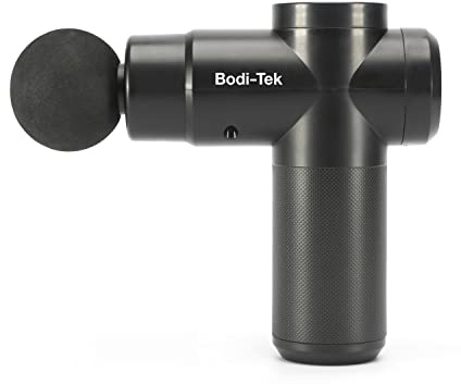 Bodi-Tek Hot & Cold Deep Tissue Massager Gun – 4 Heads, 4 Intensity Levels, USB Rechargeable Percussion Massager for Muscle Relaxation, Recovery & Sports Use