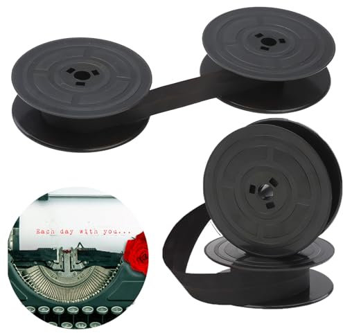 2er Pack GR4 Farbband für Schreibmaschine, Kompatibel mit Klassischen Modellen Schwarz Nylon Typewriter Farbband Doppel Spule Schreibmaschinen Farbband Jeweils 7 Meter