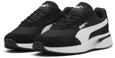 PUMA Damen R78 Glance Sneaker, Schwarz Weiß, Größe 39, Puma Schwarz Puma Weiß, 39 EU
