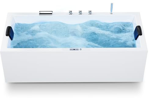 AQUADE Whirlpоol Badewanne 170x75 cm Acryl Badewanne Modell: ULM Badеwanne Komplettset Wellness Badеwanne- Wählen Sie Ihre perfekte Wanne/Whirlpоol: Basic, Classic, Air-Relax, Lux