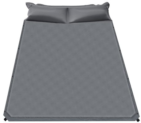 LOIRIIC Materassino autogonfiabile da campeggio, 2 persone, 2 cuscini, per esterni, doppio materasso ad aria autogonfiabile, con custodia, per campeggio, viaggi, escursioni, trekking, 192 x 132 cm