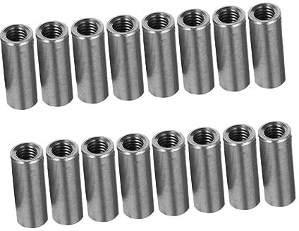 SOLUSTRE 20pezzi Barra Di Torsione in Inossidabile Dado Di Accoppiamento Filettatura Connettore Rotondo Per Saldatura Resistente e Durevole