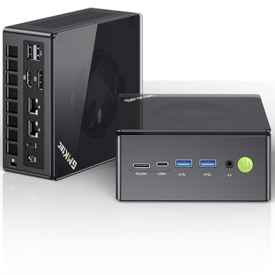 GMKtec Mini PC Ryzen 7 8845HS (8C/16T, hasta 5,1 GHz), K8 Plus, 32 GB DDR5 2 TB SSD, W11 Pro | Pantalla cuádruple 4K| Wi-Fi 6 | Bluetooth 5.2 | Doble Tarjeta de Red 2,5 GHz | HDMI 2.1 | USB 4.0