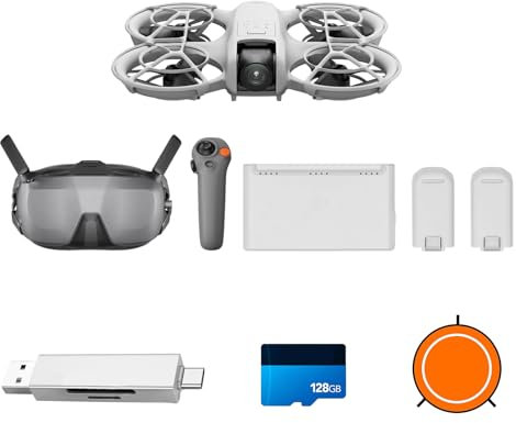 DJI Neo Motion Fly More Combo Bundle 01, Mini Drone with 4K UHD Camera for Adults, 135g Self Flying Drone that Follows You, Palm Takeoff, Subject Tracking, QuickShots, with RC Motion 3 and 3 Batteries