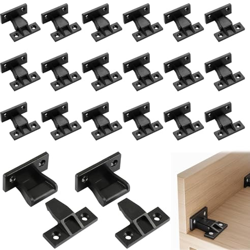 20 PCS Bath Panel Clips, Push in Plinth Fasteners Fittings Press Fit Panel Clip Quick Fitting Furniture Panel Board Connector for Kitchen Cabinets Wardrobe