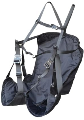 Jiuvaso Harnais d'entraînement de Parapente, Accessoires, Sac, siège Confortable pour la Manipulation au Parapente, Noir