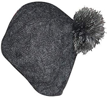 McBurn Strickmütze Baskenmütze mit Bommel