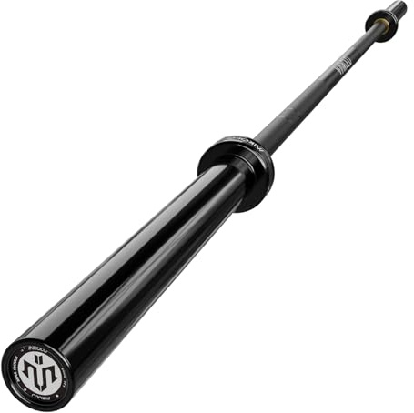 Mikolo 7ft Olympic Barbell, Barbell for Weightlifting and Powerlifting 45lb, Olympic Bar for 1500lbs Capacity, Weight Bar Fit 2” Standard Weights, Black