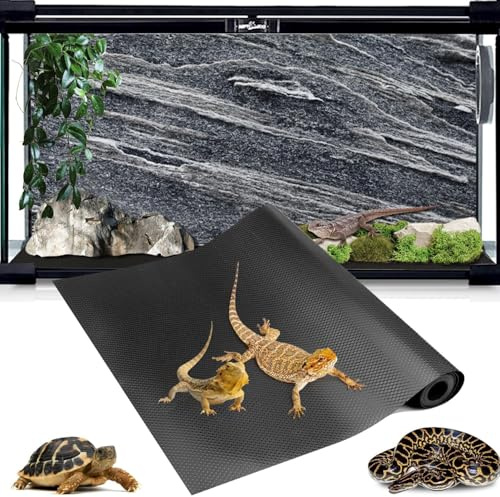Tappetino per terrario per rettili da 100 litri, 299,7 x 45,7 cm, rivestimento per pavimento con drago barbuto, substrato per recinto di rettili, tappeto per gechi leopardati, lucertole, tartaruga