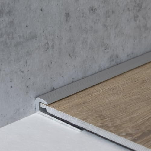 PROVISTON | Einfass- & Abschlussprofil | Aluminium | 30 x 5 x 1000 mm | Silber | Einschubprofil | Abschlussleiste | Bodenprofil