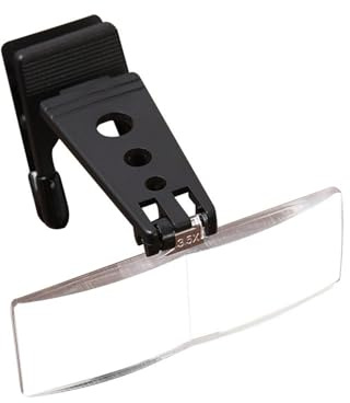 Lupas con clip para gafas y lentes de aumento, lectura de lupa para personas mayores (tamaño: 1 unidad)