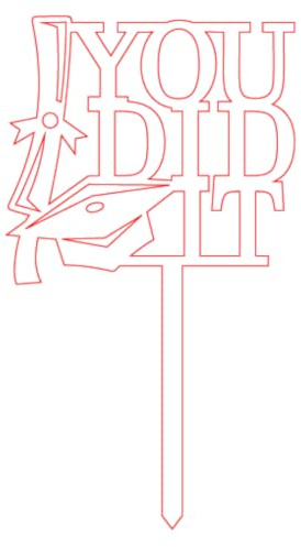 Graduation Cap and Scroll with “You Did It” Cake Toper! Graduation Cake Topper, Acrylic Celebrational Cake Decor, Ideal for Graduation Parties and Celebrations (Hyacinth Gloss)