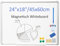 DEVELOP Magnetic Whiteboard/Dry Erase Board, 45x60 Abwischbar Weiß, Magnettafel Wand mit 4 Whiteboard Stifte, 4 Magnete und 1 Schwamm für Schule, Haus und Büro