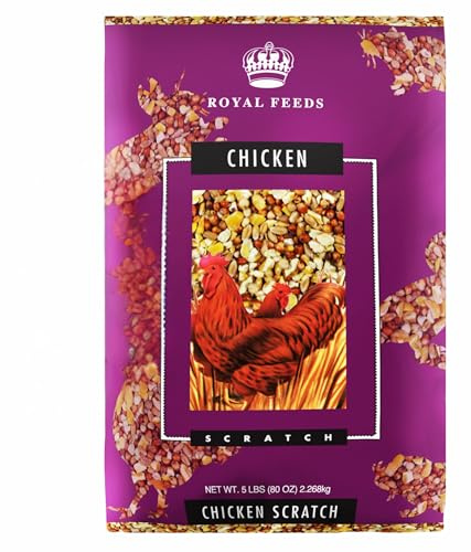 LEACH GRAIN & MILLING CO. Chicken Scratch 5 Lbs, Chicken Feed - High Protein and Fiber - Healthy Whole Grains - Supports Energy & Digestive Health, Natural Food and Supplies for Poultry