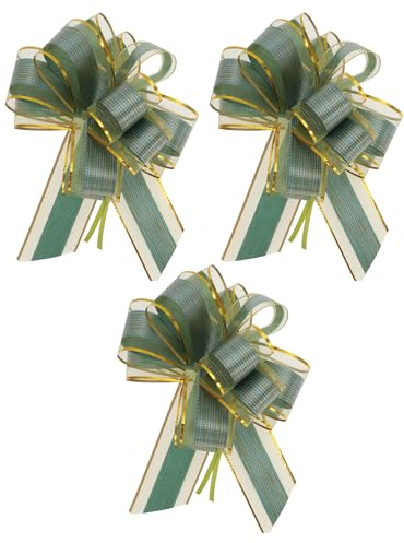 CAPASTEC Fiocchi da Tirare Decorativi 3 Pezzi Verde per Feste