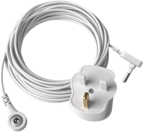 UK Grounding Socket Grounding Cord Cable with UK Plug 15 Feet Earthing Line for Mat Sheet Pillowcase Pad Wrist Strap Earth Blanket Products Earthing Socket Connection Adapter Replacement