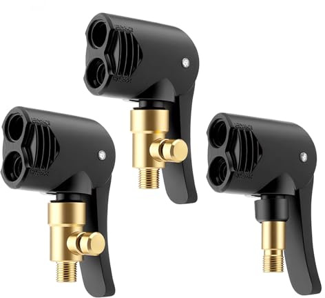 TXXATX 3 stycken fransk ventiladapter mässing cykelventil adapter bilventil spakkontakt klickventil ventilverktyg ventil luftchuckar för cyklar motorcyklar bilar däck