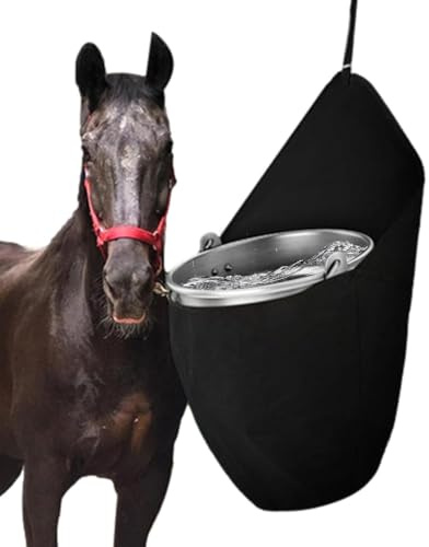 De Alimento para Caballos - A Prueba De Pezuñas con Asa | Tipo Cubo para Granos para Remolque | Organizador De Remolques para Caballos Suministros De Alimentación para