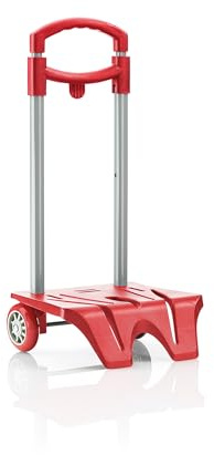 Miquelrius - Carro portamochilas Plegable, Carro Mochila Escolar, Carrito Plegable con Ruedas, Trolley, Material Escolar para la Vuelta al Cole, Rojo