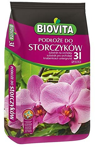 Biovita Terreau pour orchidées 3 l d'origine naturelle, avec structure légère et aérée, enrichi en engrais.