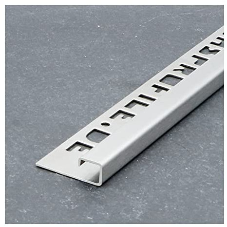 Fuchs Design 1 m perfil de baldosas Premium 11 mm cuadrados de inox acero V2A en cepillado perfil de baldosa moderno carril de acero inoxidable