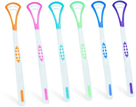 RoserRose Raschietto per lingua - Pulisci Lingua - gel medico per lingua - Elimina l'alitosi (6 pezzi)