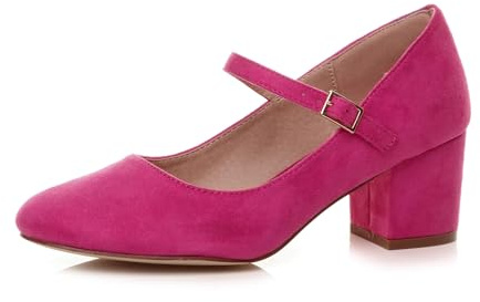 AJVANI Womens Ladies mid Block Heel Strap Work Evening Party Mary Jane Court Shoes Size 7 40
