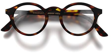 LONDON MOLE® Graduate lesebrille | Coole runde pantoförmige lesegeräte | Herren damen unisex | Federscharniere